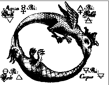 Here the two devouring serpents form an "uroboros" (from Eleazar).
